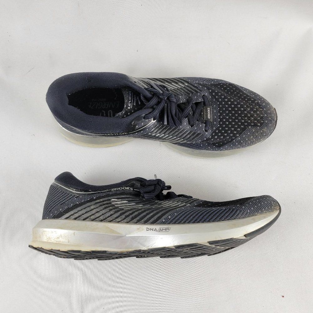 Brooks Levitate Womens Sneakers Size 9.5 Running Shoes Black Silver Work Out